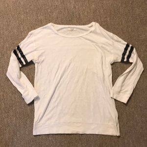 Madewell white/black ¾ tee